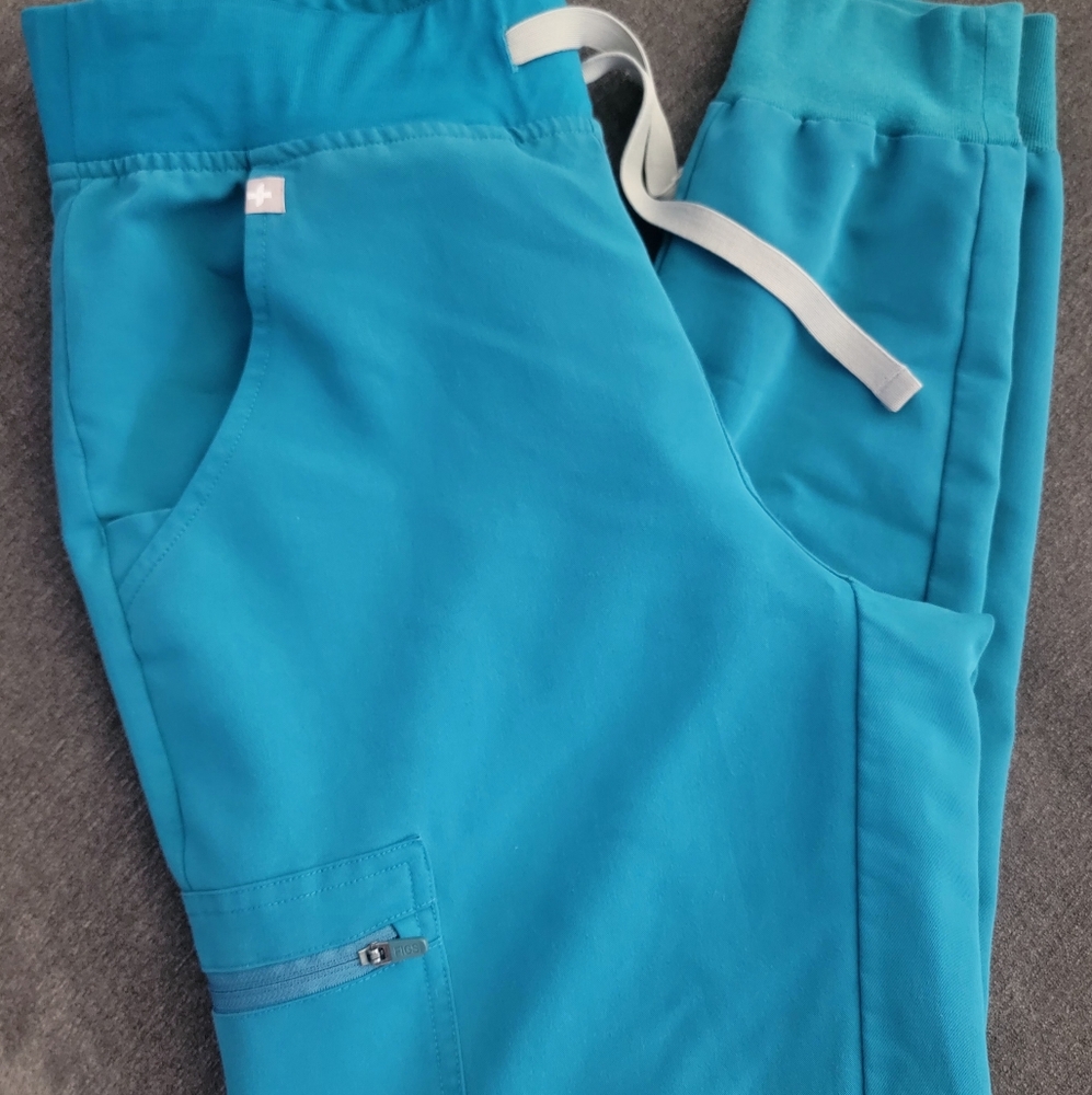 Figs Pacific Blue Teal Zamora Joggers
